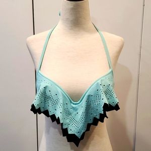 Pink Victoria's Secret Size S Laser Cut Ruffle Bikini Top Size S